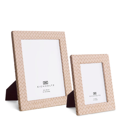 Picture Frame Sintra tan leather set of 2