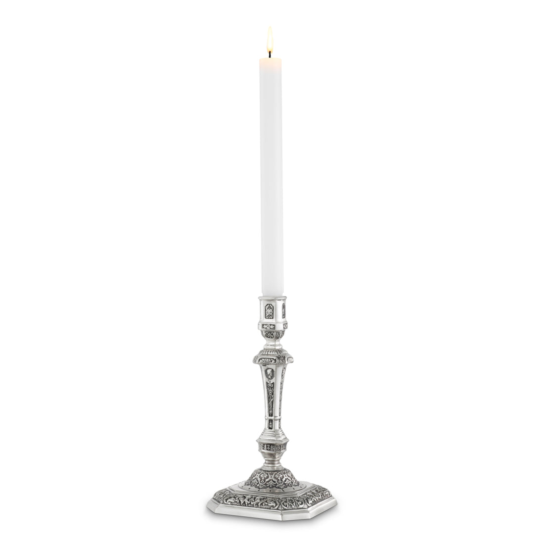 Candle Holder Berain antique silver finish