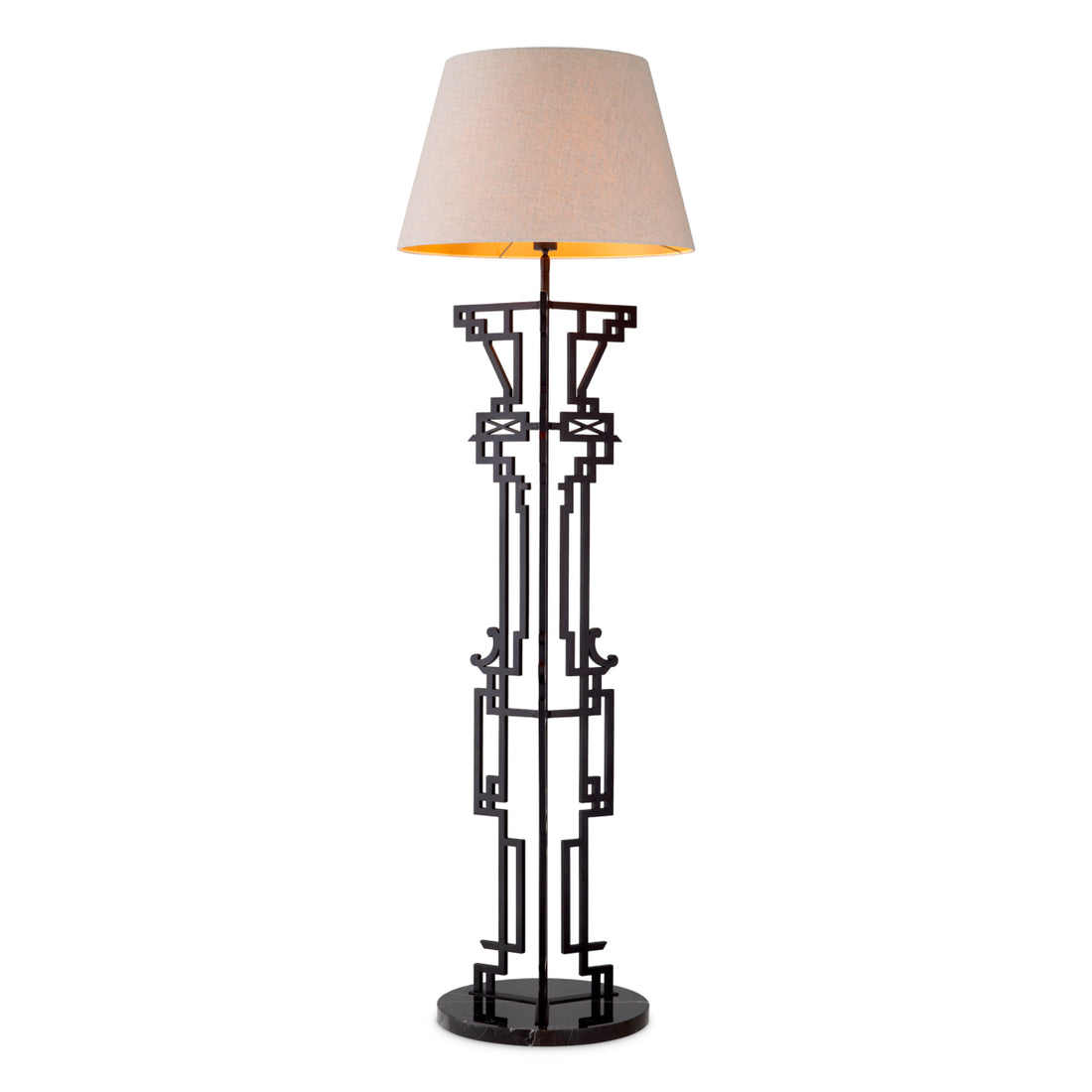 Floor Lamp Thomas matte black finish incl shade