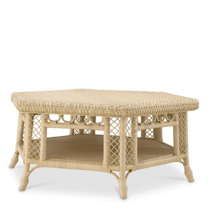 Coffee Table Saba Hexagon natural rattan