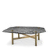 Coffee Table Cortes brushed brass finish casted smoke glass