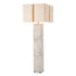 Floor Lamp Division raku ceramic crackled white incl shade