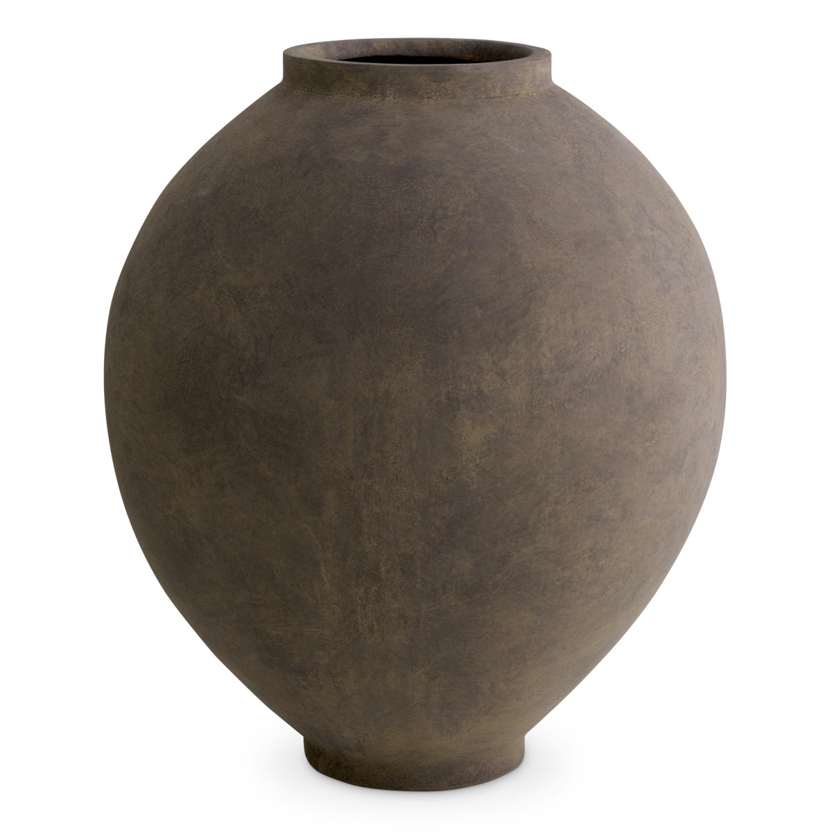 Vase Moon Jar taupe finish M