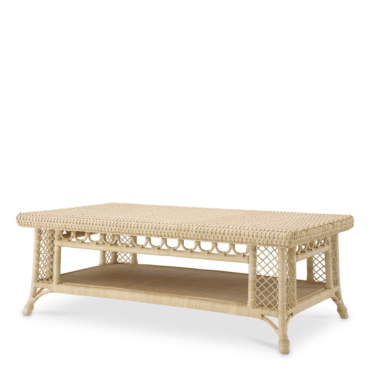 Coffee Table Saba rectangular natural rattan