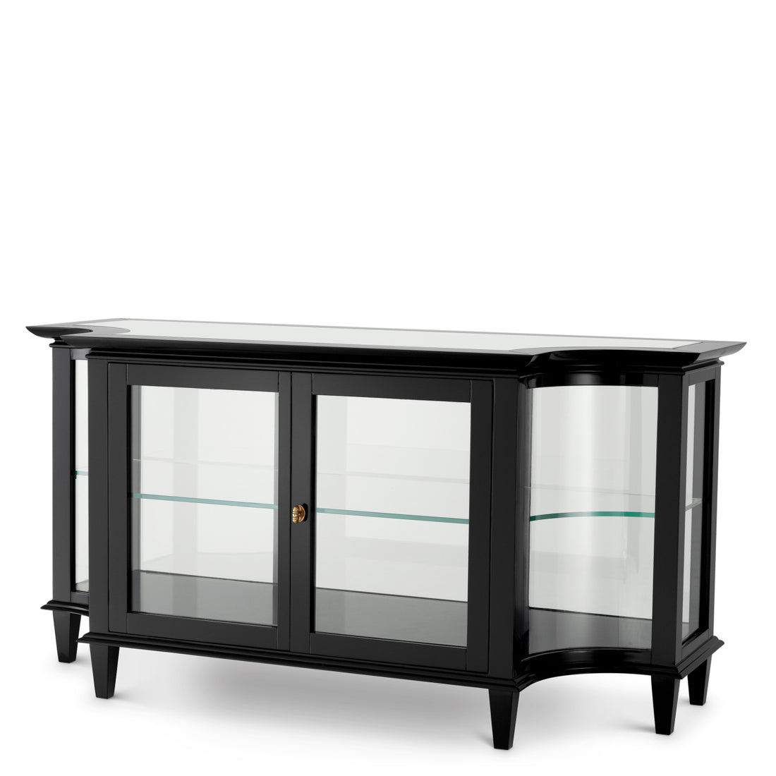 Console Table Gala waxed black finish 