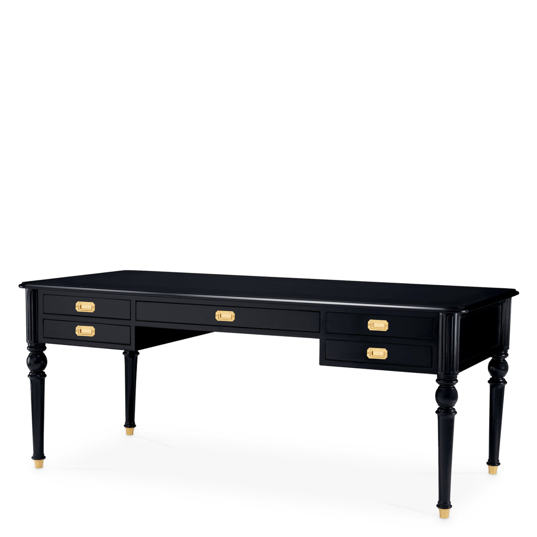 Desk Wimbledon waxed black finish