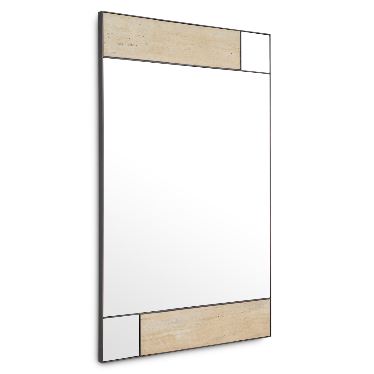 Mirror Cosimo travertine bronze finish