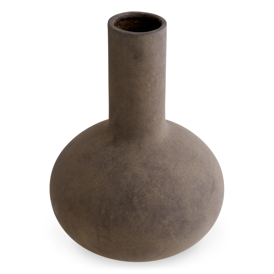 Vase Moon Jar taupe finish S