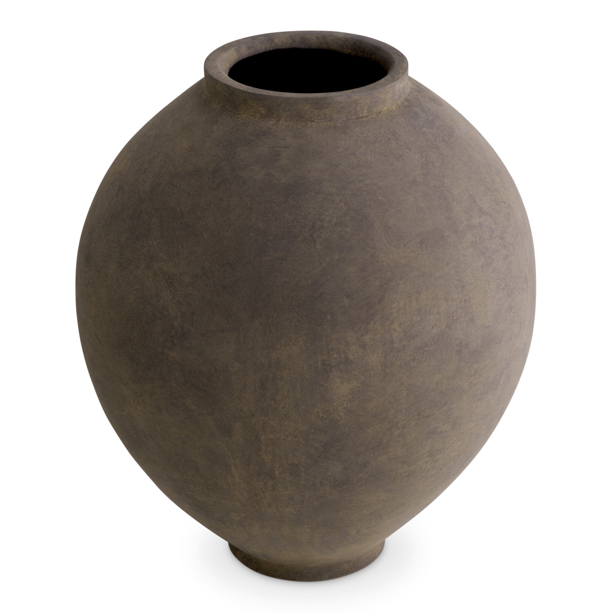 Vase Moon Jar taupe finish M