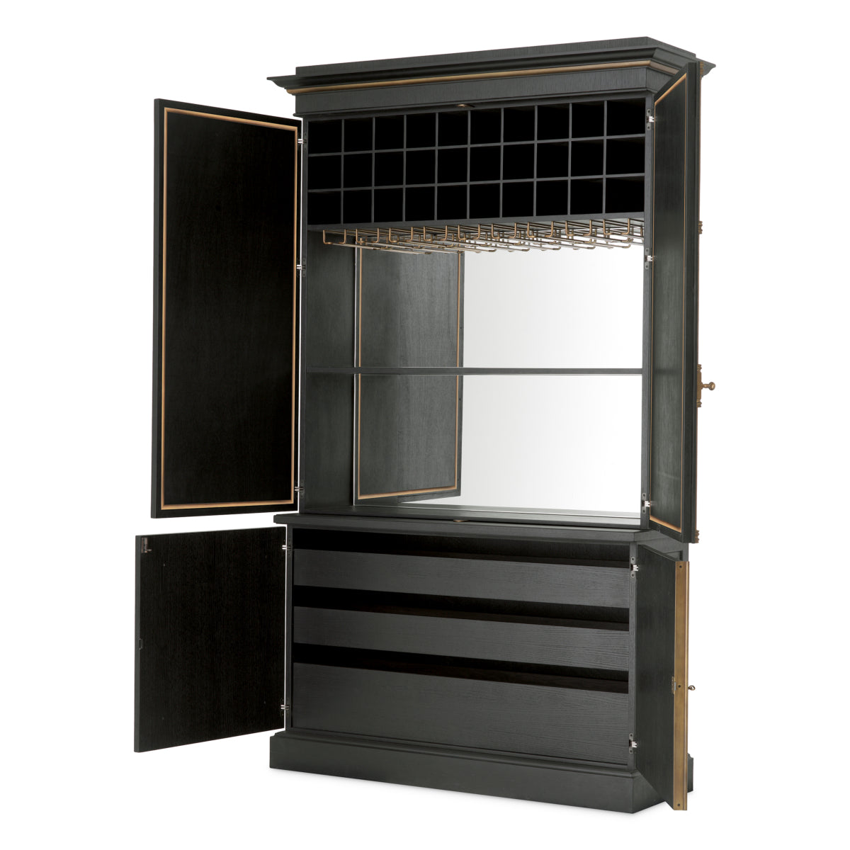 Bar Cabinet Kellam black finish