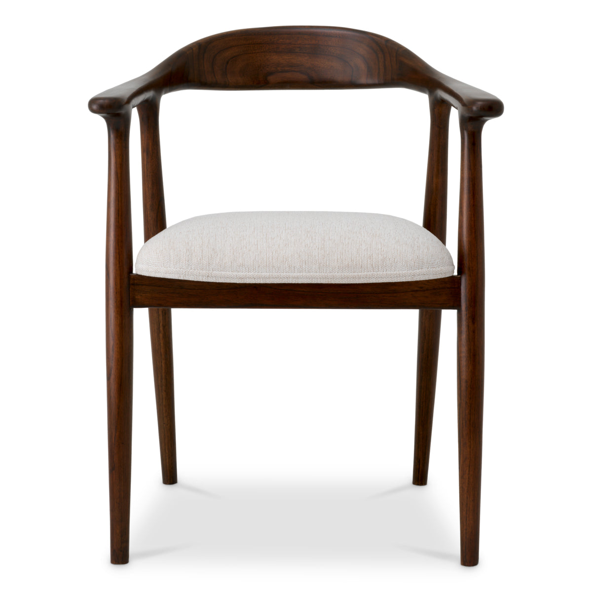 Dining Chair Beale classic brown finish sentier cream