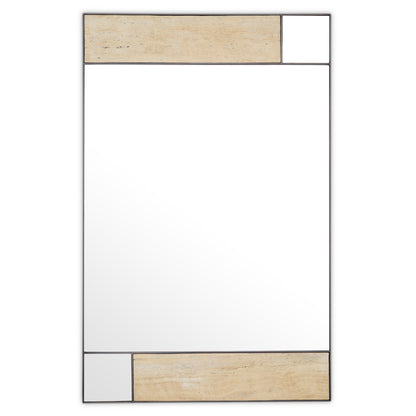 Mirror Cosimo travertine bronze finish