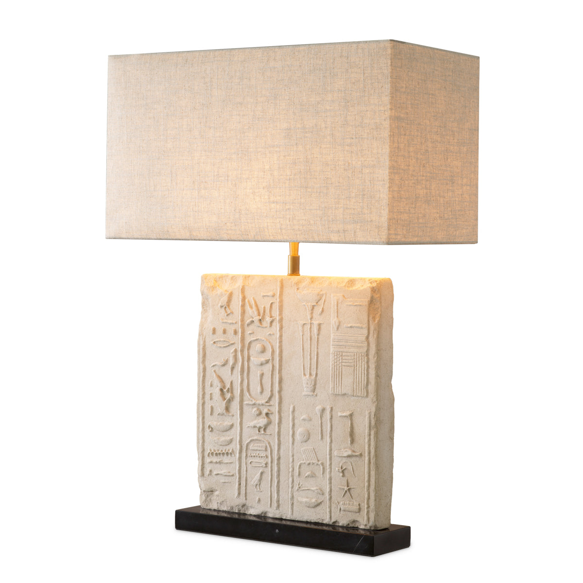 Table Lamp Hathor sandstone finish incl shade