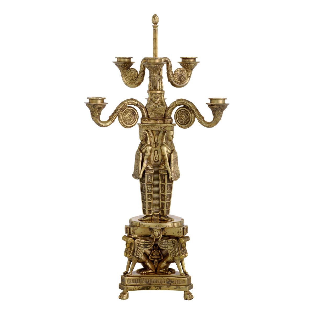 Candle Holder Decaix antique brass finish