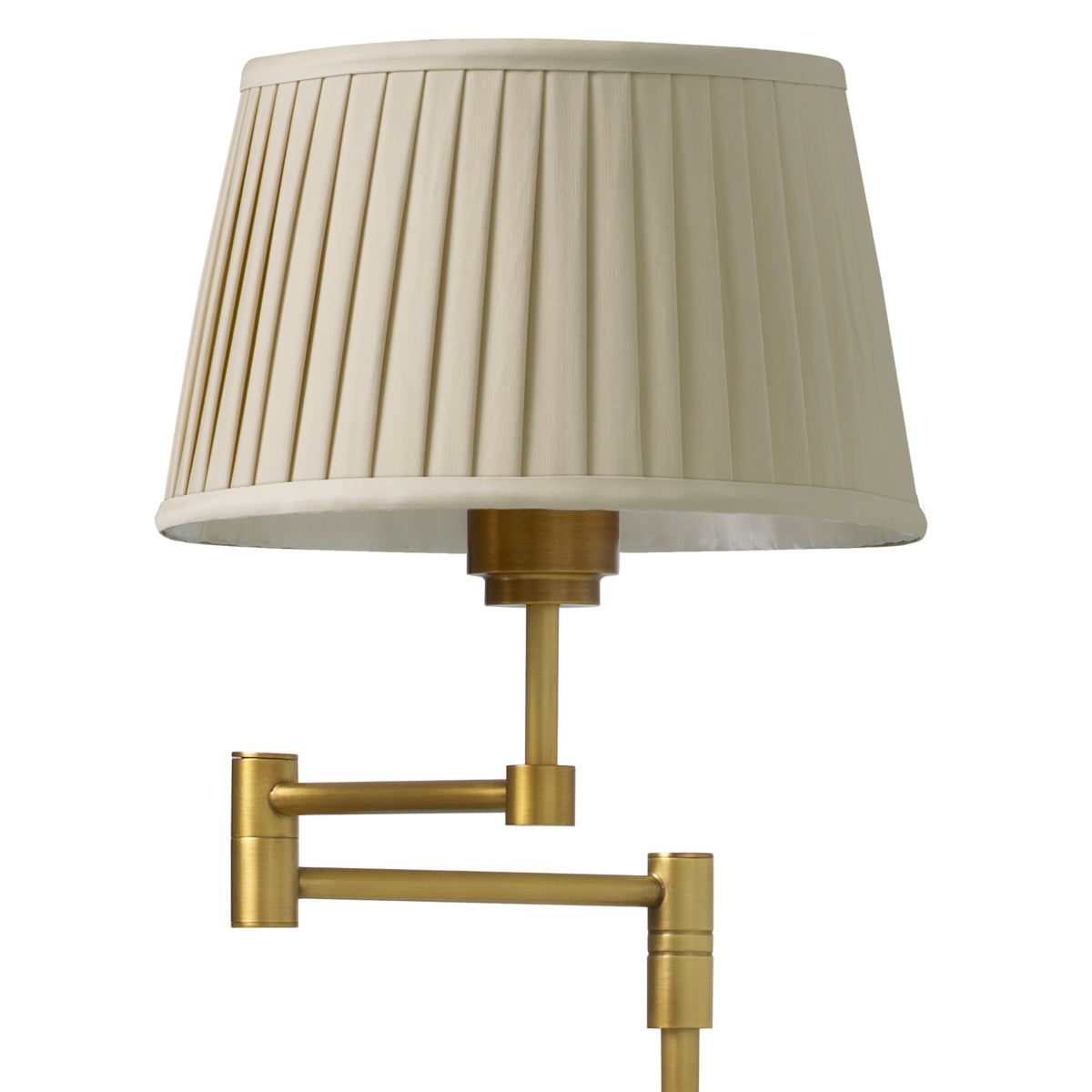 Floor Lamp Corbin antique brass finish incl beige pleated shade