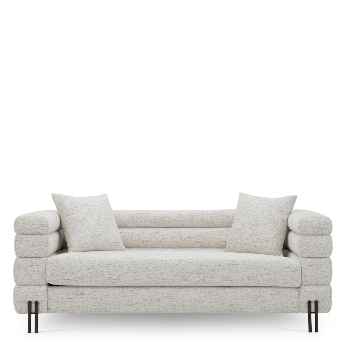 Sofa York S seashell off-white bronze finish