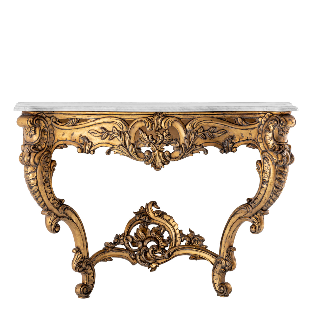 Console Table Rococo antique gold finish