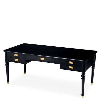 Desk Wimbledon waxed black finish