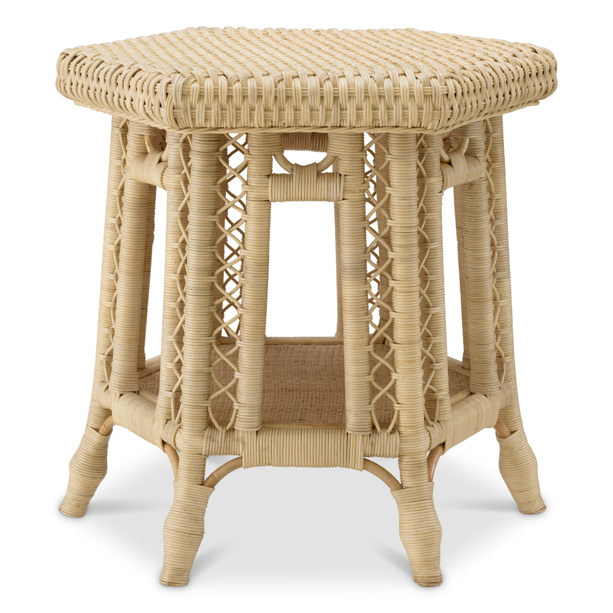 Side Table Saba Hexagon natural rattan